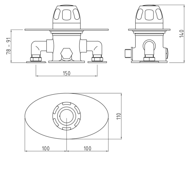 Nuie Shower Valve VSQ2 Exposed Chrome