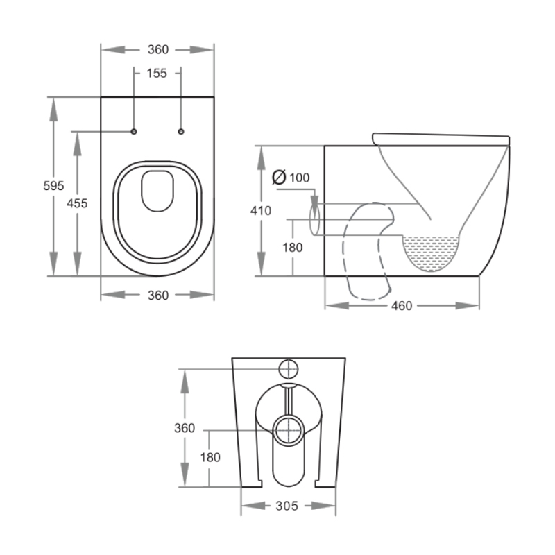 Prestige Genoa Round Toilet GEN026RO+GEN025RO