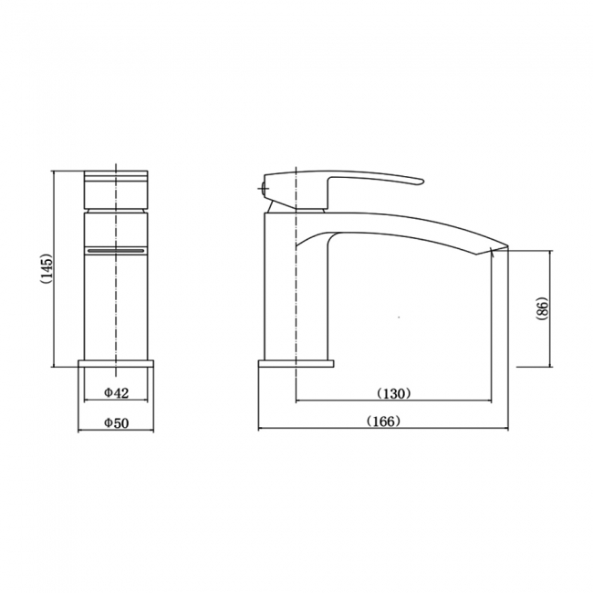 Prestige Curve Mono Basin Mixer Tap with Clicker Waste - Chrome