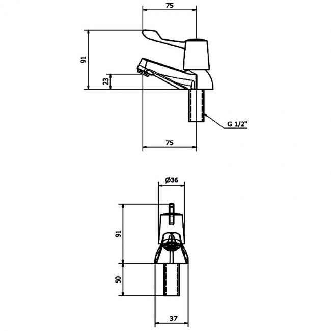 Prestige Leva 1/2 Basin Taps Pair Chrome