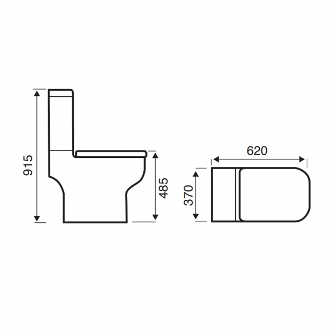 Prestige Options 600 Toilet POT089OP+POT600SE+POT082OP Close Coupled White