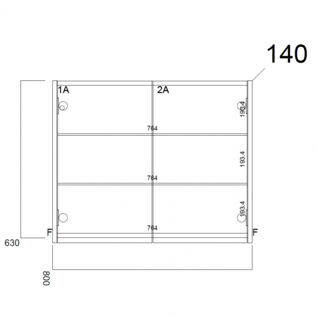 Prestige Purity Mirror Bathroom Cabinet 800mm Wide - Storm Grey Gloss
