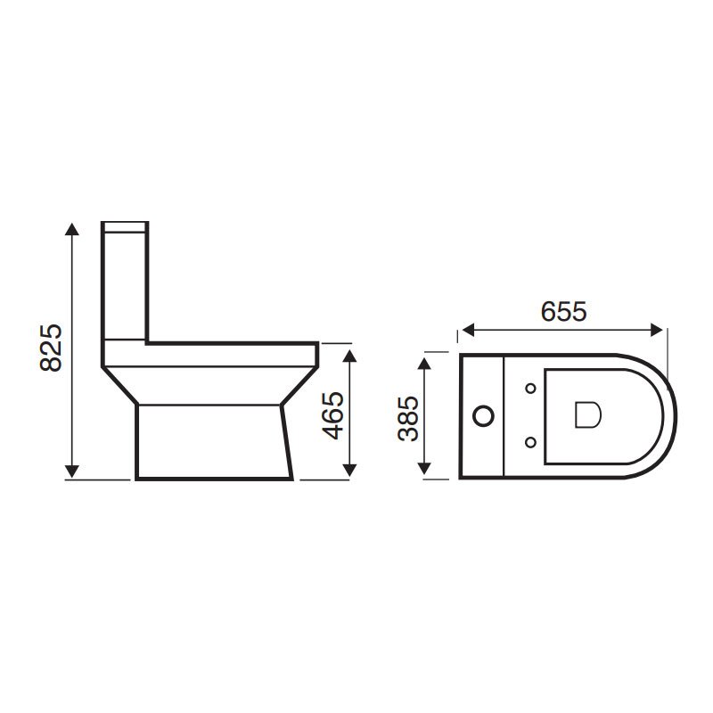 Prestige Style Comfort Height Close Coupled Toilet with Push Button Cistern - Soft Close Seat
