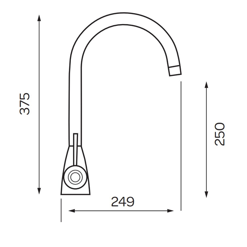 Prestige Mono Kitchen Sink Mixer Tap Dual Handle Deck Mounted - Polished Chrome