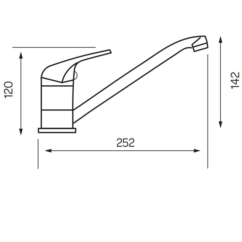 Prestige Mono Kitchen Sink Mixer Tap Single Handle - Polished Chrome