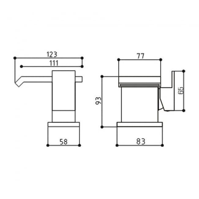 RAK Art Cubis Basin Mixer Tap Deck Mounted - Chrome