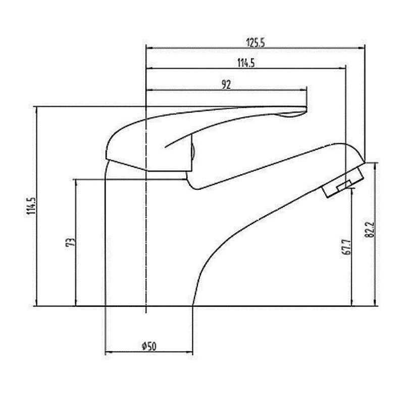 RAK Basic Mono Basin Mixer Tap with Clicker Waste - Chrome