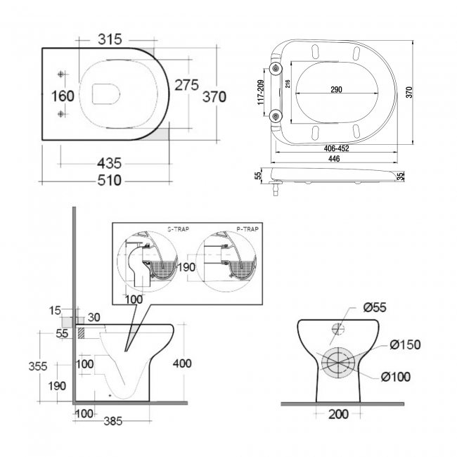 RAK Compact Back to Wall Toilet - Soft Close Seat