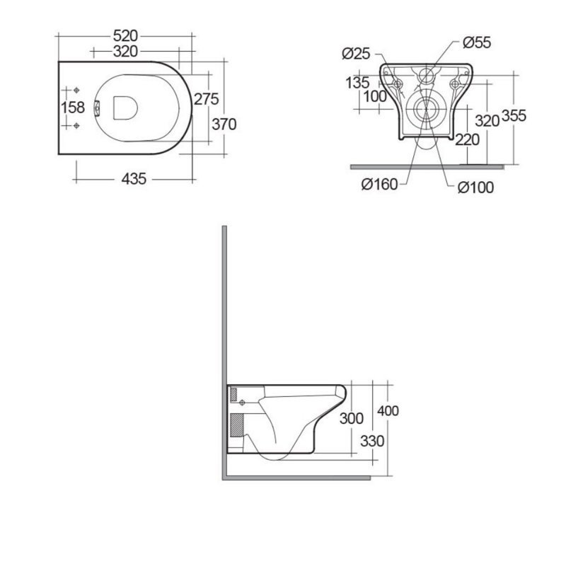 RAK Compact Wall Hung Toilet - Soft Close Seat