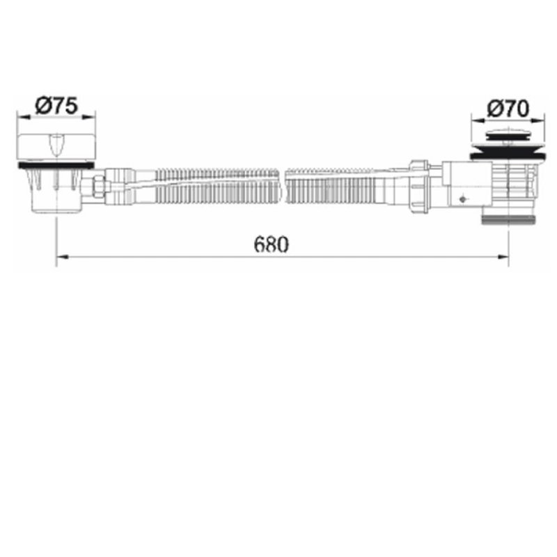 RAK Easy Clean Bath Waste with Overflow