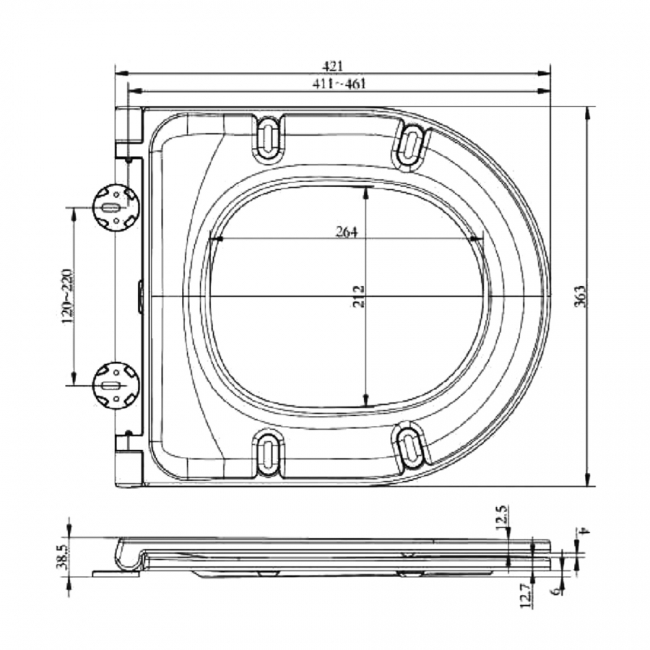 RAK-Feeling Soft Close Seat in Matt Geige