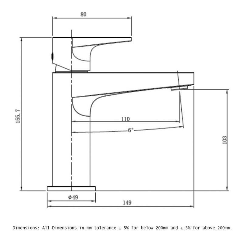 RAK Ischia Basin Mixer Tap Without Waste - Chrome