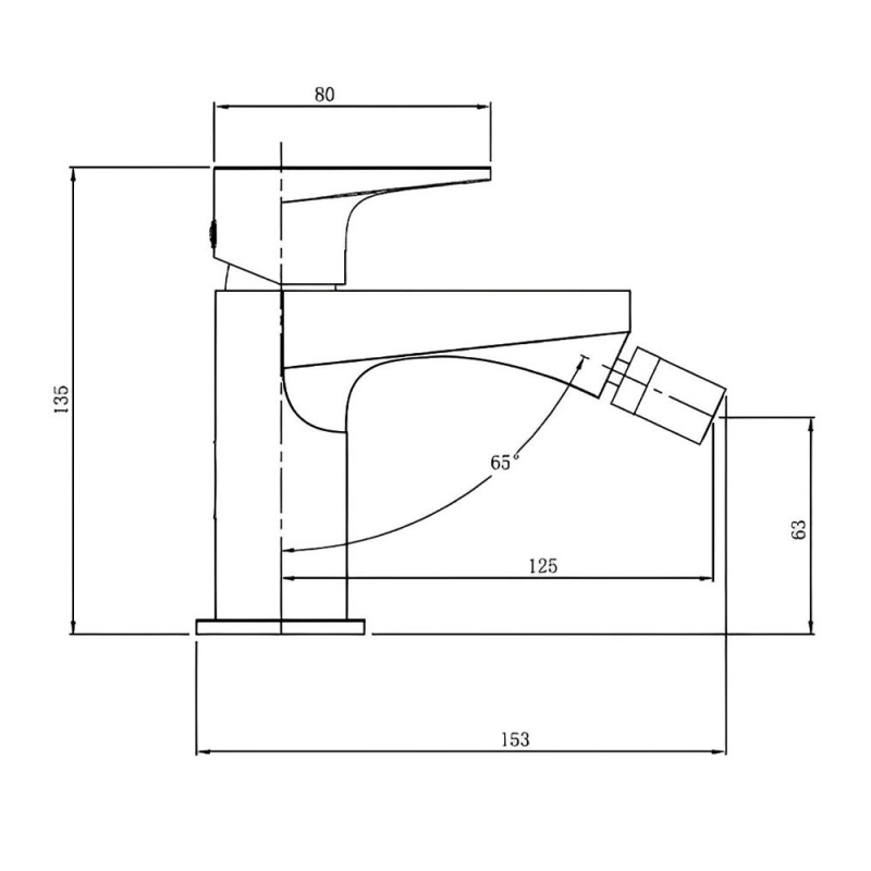 RAK Ischia Bidet Mixer Tap Without Waste - Brushed Nickel
