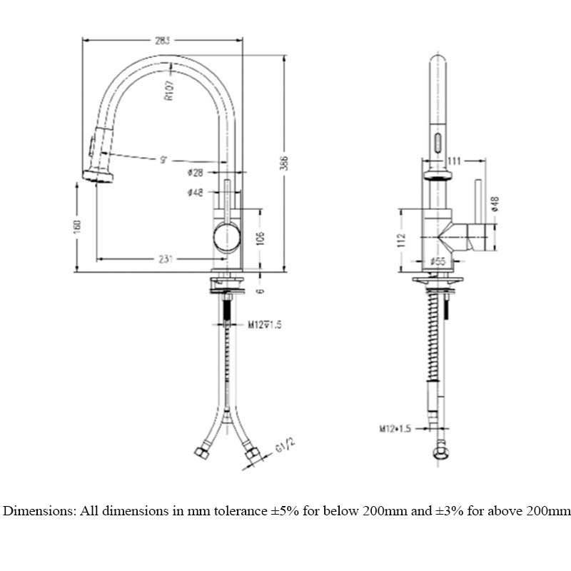 RAK Ceramics Kitchen Sink Mixer RAKKIT013 Deck Mounted Chrome