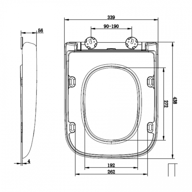 RAK Metropolitan Slim Wrap Over Soft Close Seat
