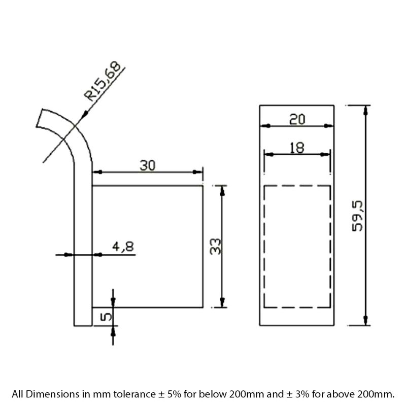 RAK Moon Modern Robe Hook Wall Mounted - Black