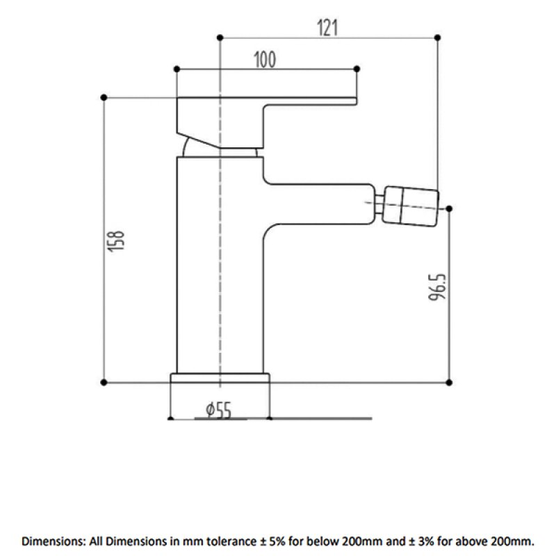RAK Morning Bidet Mixer Tap - Chrome