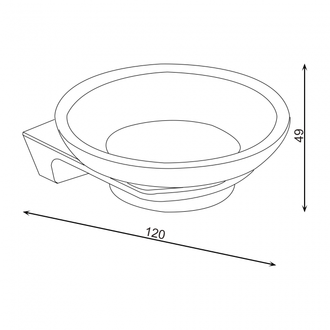 RAK Petit Square Soap Dish Holder - Matt Black