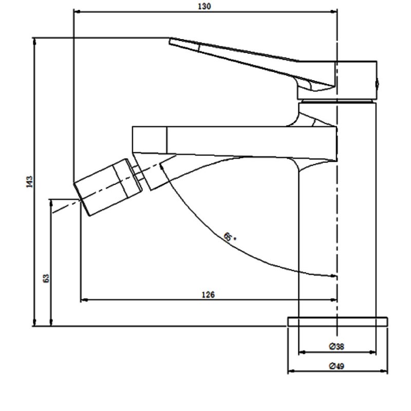 RAK Petit Round Bidet Mixer Tap - Brushed Nickel