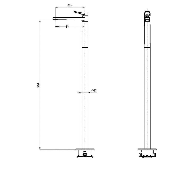 RAK Petit Round Freestanding Basin Mixer Tap - Brushed Gold