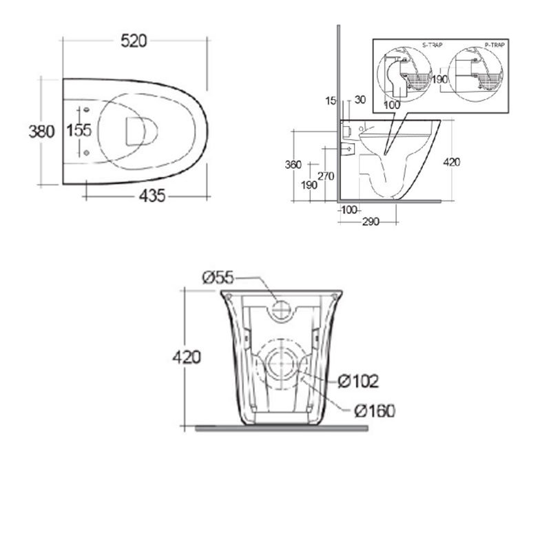 RAK Ceramics Morning Toilet MORWC1146AWHA+MORWT1800AWHA+RAKSEAT018