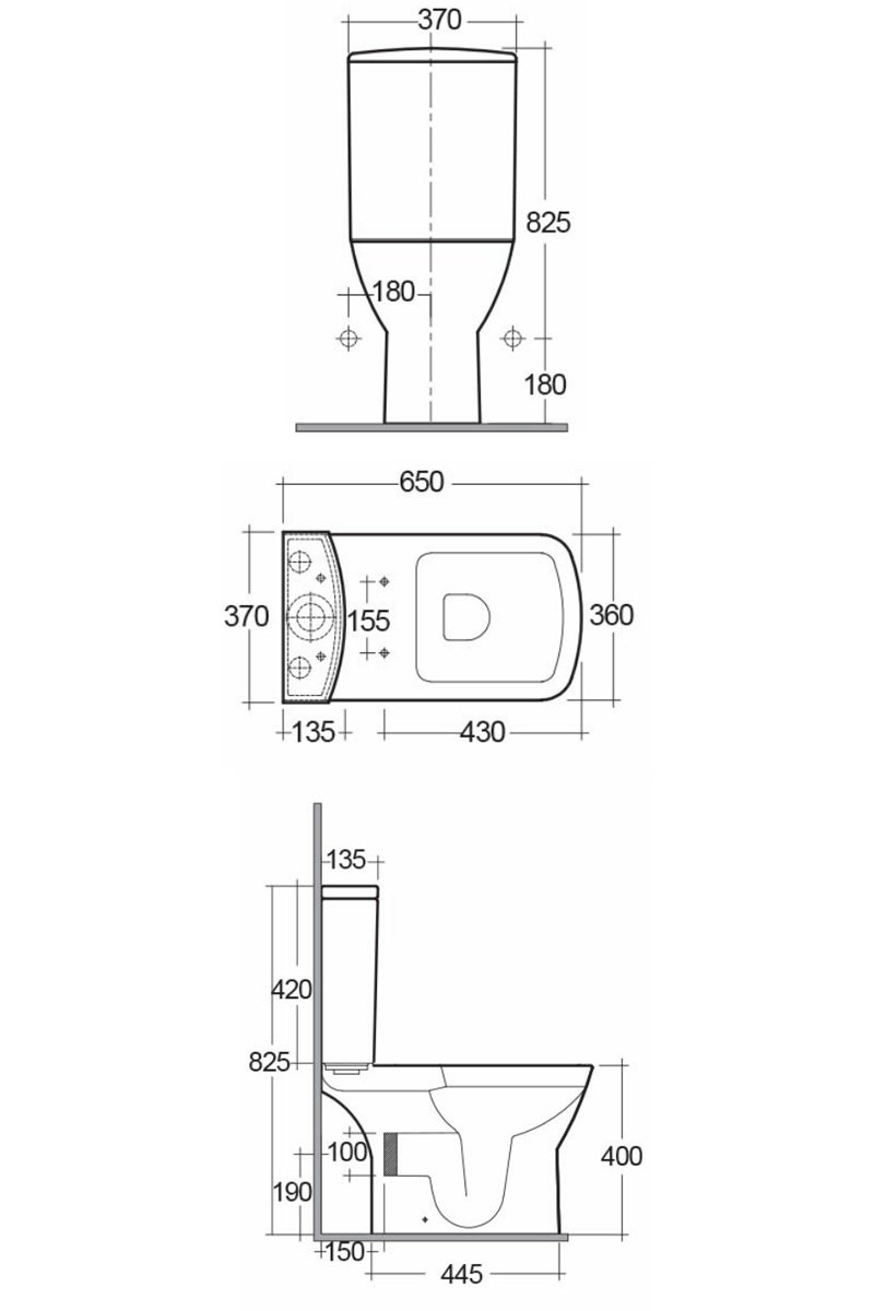 RAK Ceramics Summit Toilet SM11AWHA + SM10AWHA + RAKSEAT005 Close