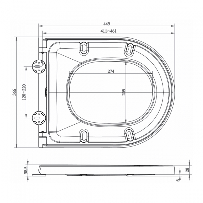 RAK Tonique Quick Release Soft Close Urea Seat