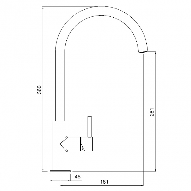Rangemaster Igneous Granite Single Lever Kitchen Sink Mixer Tap - Dove Grey