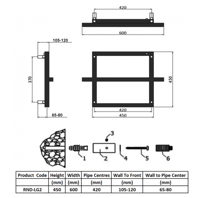 Reina Lago 2 Designer Heated Towel Rail 450mm H x 600mm W Chrome