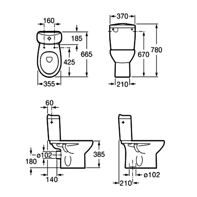 Roca Laura Toilet 342396000+341304004+8013SC005 Close Coupled White