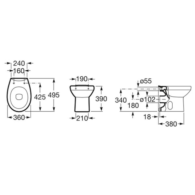 Roca Laura Toilet 347396000 White
