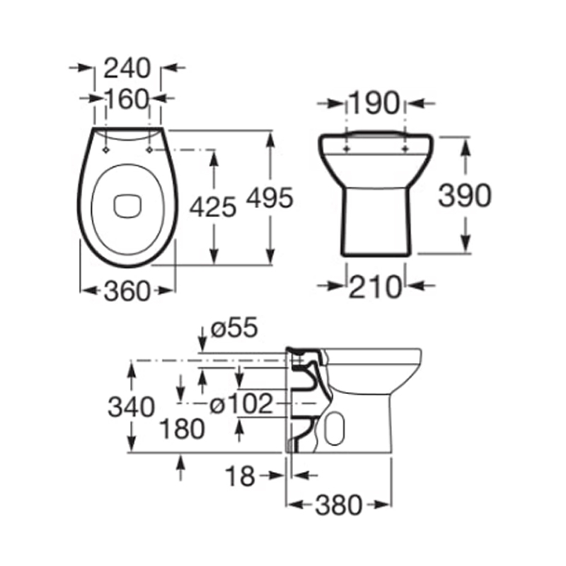 Roca Laura Toilet 347396000 White