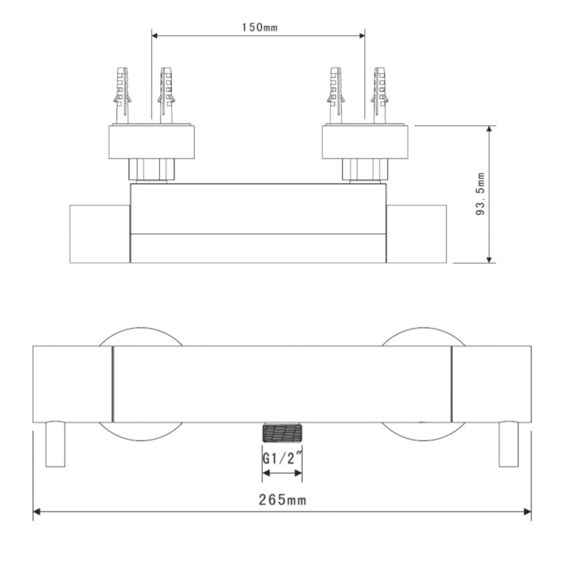 Sagittarius Blade Bar Thermostatic Shower Valve