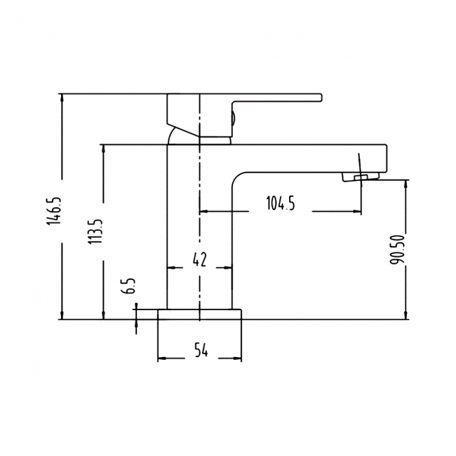 Sagittarius Blade Mono Basin Mixer Tap with Sprung Waste - Chrome