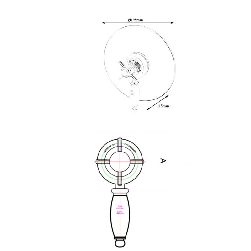 Sagittarius Churchmans Concealed Shower Valve Concentric Dual Handle - Chrome
