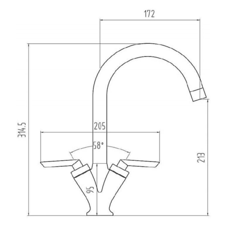 Sagittarius Coda Lever Monobloc Kitchen Sink Mixer Tap - Black