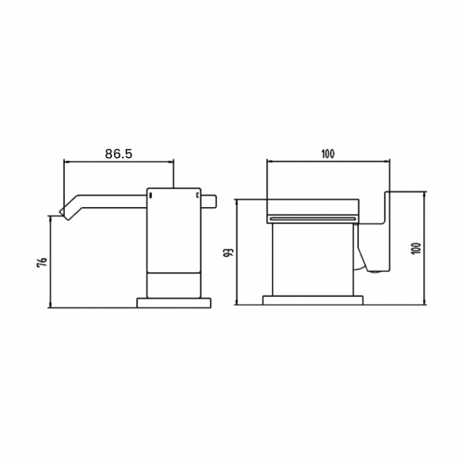 Sagittarius Dakota Mono Basin Mixer Tap with Sprung Waste - Chrome