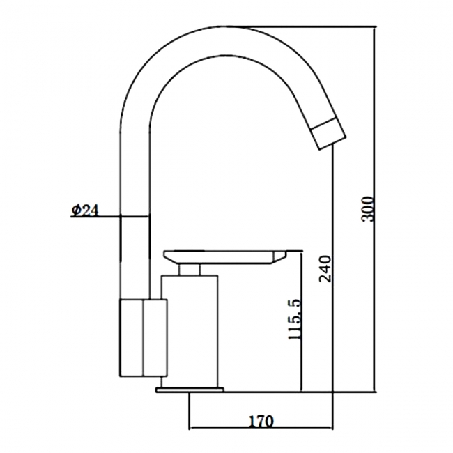 Sagittarius Eclipse Mono Kitchen Sink Mixer Tap Swivel Spout - Chrome