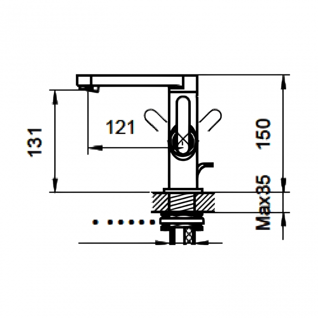 Sagittarius Eclipse Side Lever Basin Mixer Tap with Sprung Waste - Chrome