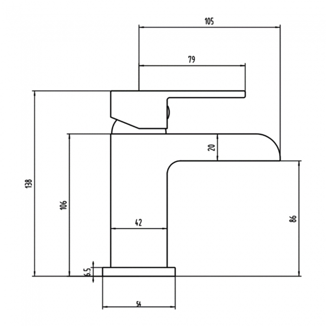 Sagittarius Flow Cascade Monobloc Basin Mixer Tap with Sprung Waste - Chrome
