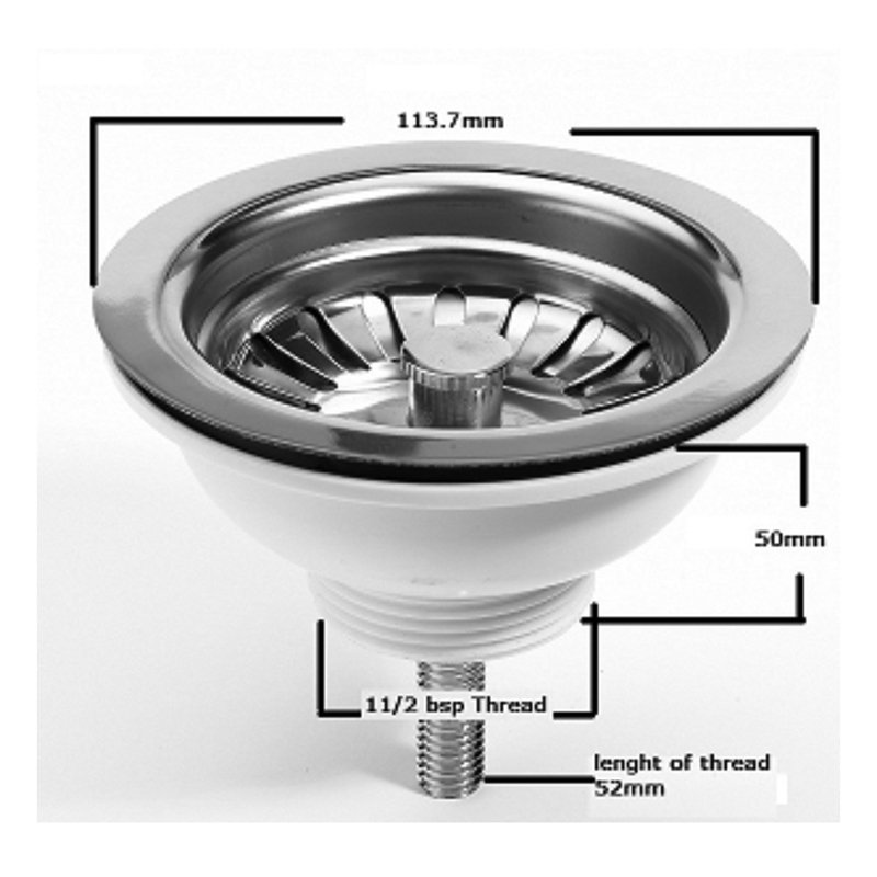 Sagittarius Kitchen Sink Basket Strainer Waste Chrome