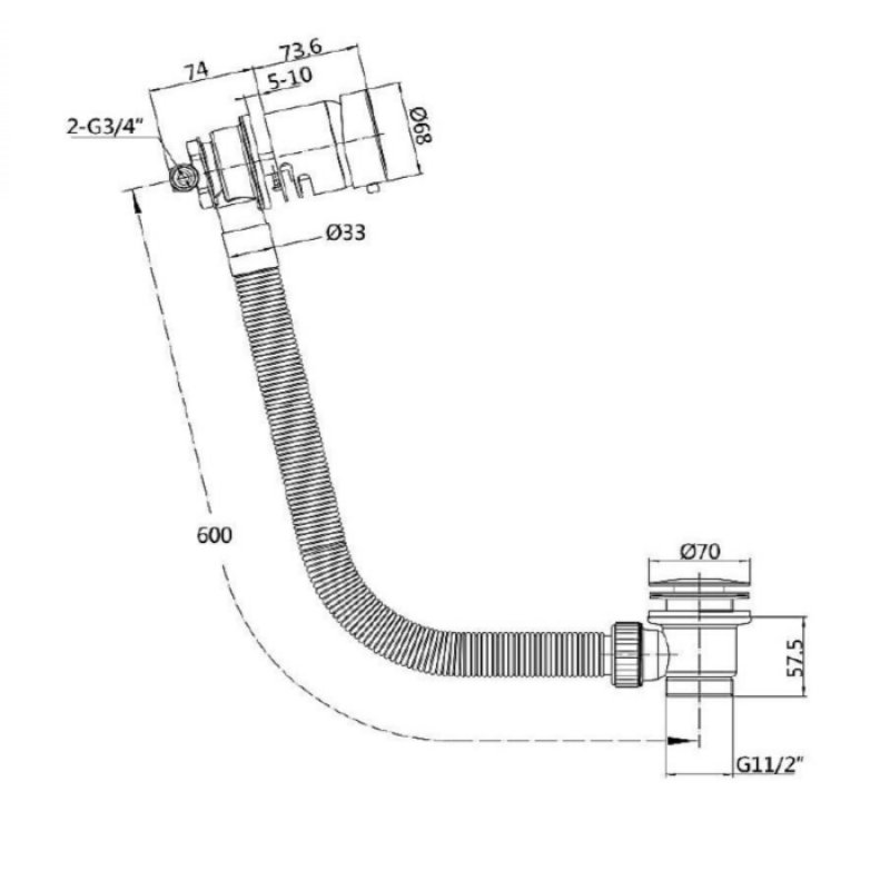 Sagittarius 1.5" Basket Strainer Waste And Overflow | Tap Warehouse