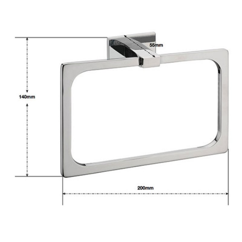 Sagittarius Madison Towel Ring Chrome