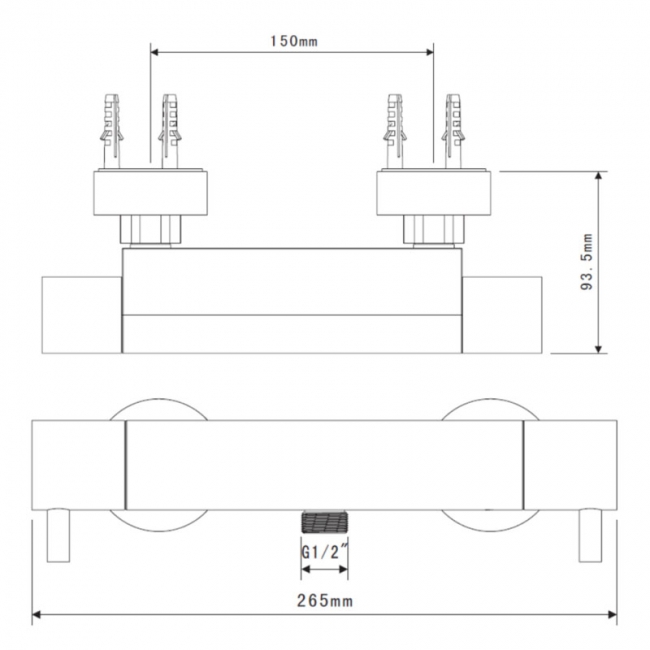 Sagittarius Metro Bar Thermostatic Shower Valve