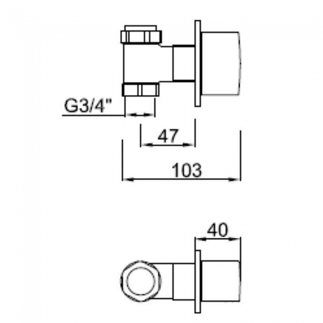 Sagittarius Oveta Side Valves Wall Mounted Chrome