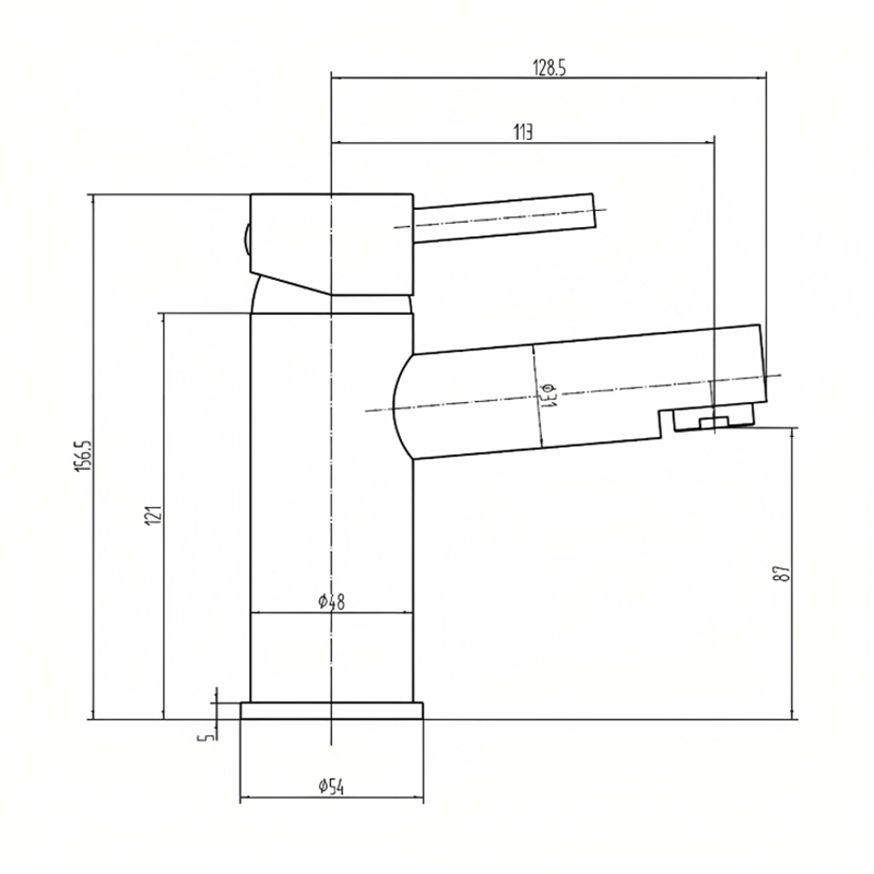 Sagittarius Piazza Mono Basin Mixer Tap with Sprung Waste - Chrome