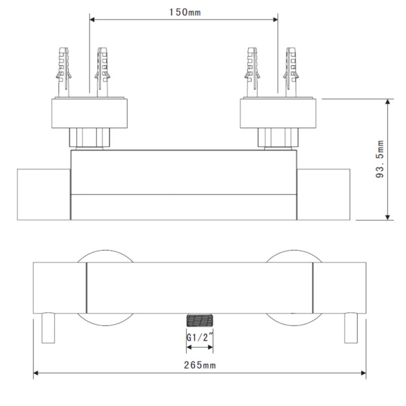 Sagittarius Plaza Bar Thermostatic Shower Valve