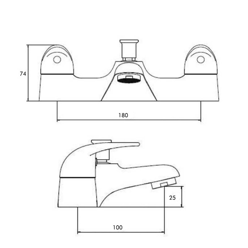 Sagittarius Prestige Bath Shower Mixer Tap with Shower Handset - Chrome