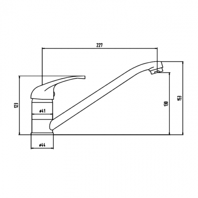 Sagittarius Prestige Mono Kitchen Sink Mixer Tap Swivel Spout - Chrome