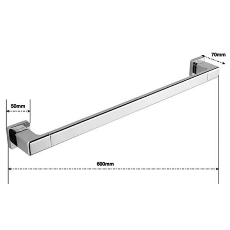 Sagittarius Rimini Single Towel Bar Chrome
